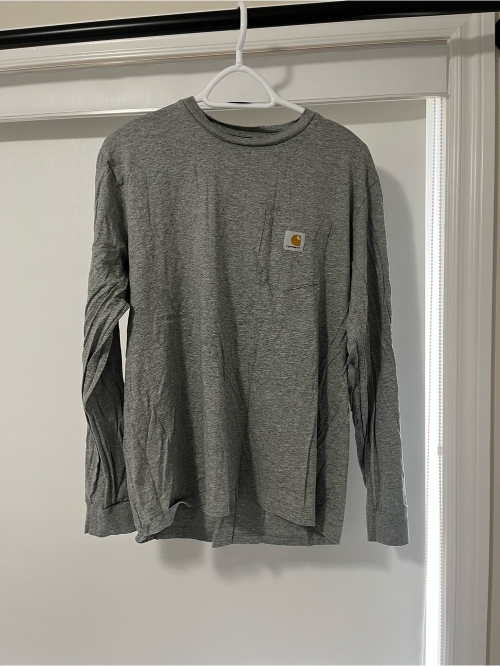 Carhartt Men's Long Sleeve Pocket Tee - Heather Gray